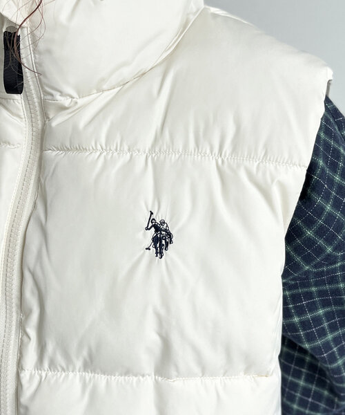 U.S. POLO ASSN.(ユーエスポロアッスン)の「中綿ベスト(ベスト・レディース・オレンジ/ネイビー/アイボリー/ブラック・FREE)」の10枚目の写真