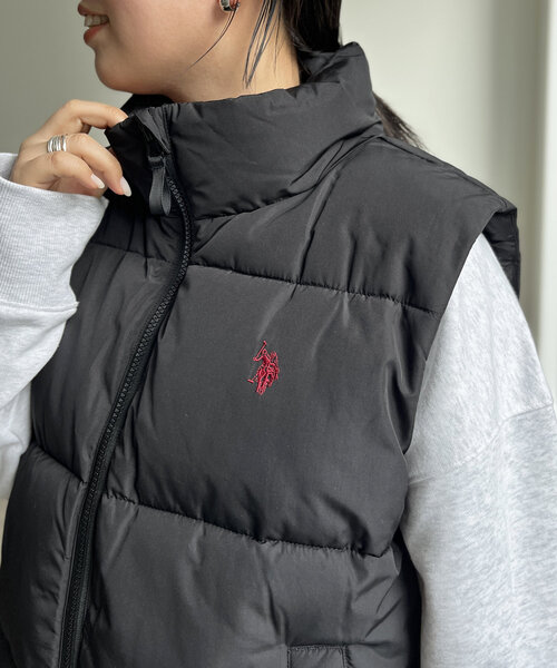 U.S. POLO ASSN.(ユーエスポロアッスン)の「中綿ベスト(ベスト・レディース・オレンジ/ネイビー/アイボリー/ブラック・FREE)」の17枚目の写真