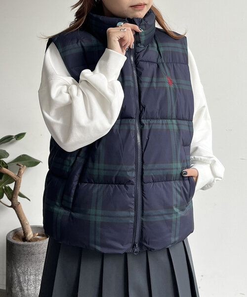 U.S. POLO ASSN.(ユーエスポロアッスン)の「中綿ベスト(ベスト・レディース・オレンジ/ネイビー/アイボリー/ブラック・FREE)」の22枚目の写真