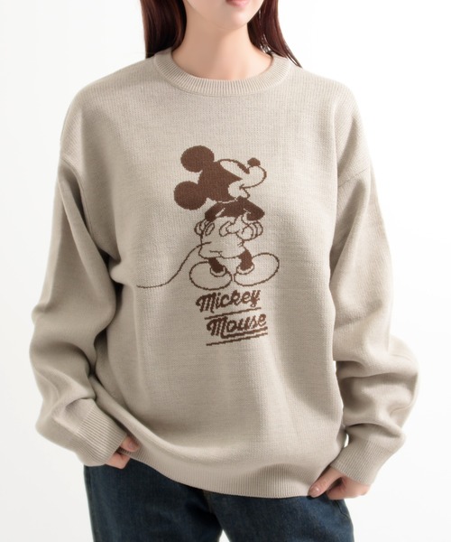 MARK & LONA グレー Vネックセーターディズニー