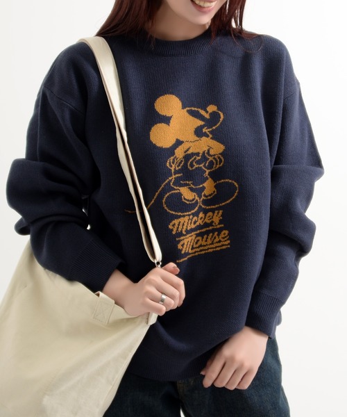 Disney(ディズニー)の「『DISNEY/ディズニー』MIC ジャガード長袖ニット セーター【Z】(ニット/セーター・レディース・ネイビー/オレンジ系/グレイッシュベージュ/アイボリー・LL/L/M)」の5枚目の写真