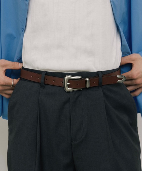 LURAKU（ルラク）の「【LURAKU】Cow Leather  Western Belt（ベルト・メンズ・ブラック/ブラック系その他/ブラウン/レッド・FREE）」の4枚目の写真