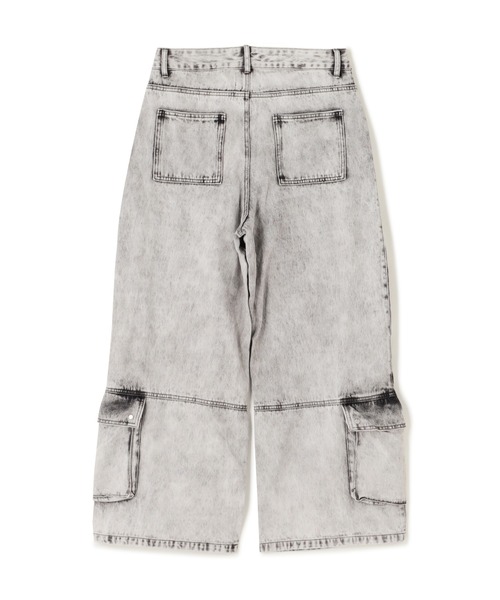 DANKE SCHON（ダンケシェーン）の「DankeSchon/ダンケシェーン/CEMICALBLEACH DENIM CARGO PANTS（デニムパンツ・レディース・ブラック・M/S）」の2枚目の写真