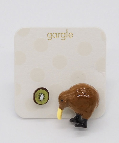 gargle(ガーグル)の「gargle ガーグル:キウイとキーウィ ピアス(ピアス(両耳用)・レディース・ブラウン・FREE)」の4枚目の写真