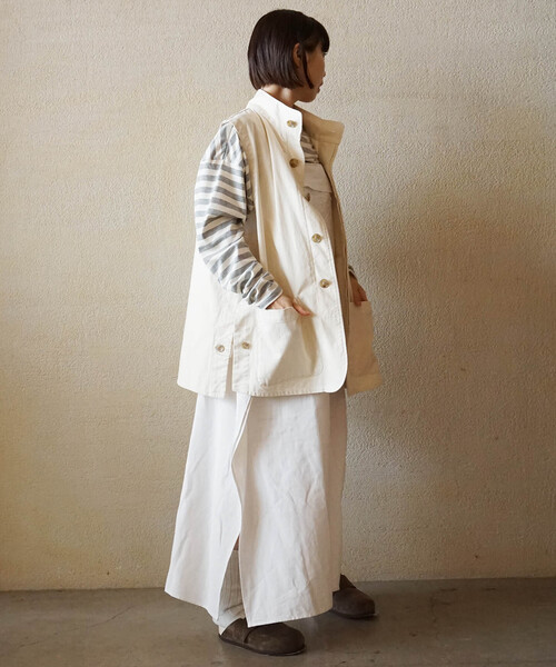 JOURNAL STANDARD LUXE(ジャーナルスタンダード ラックス)の「ボーダーテンジク クルーネック-Big-プルオーバー(Tシャツ/カットソー・レディース・グレー/ブルー/ブラック・FREE)」の8枚目の写真
