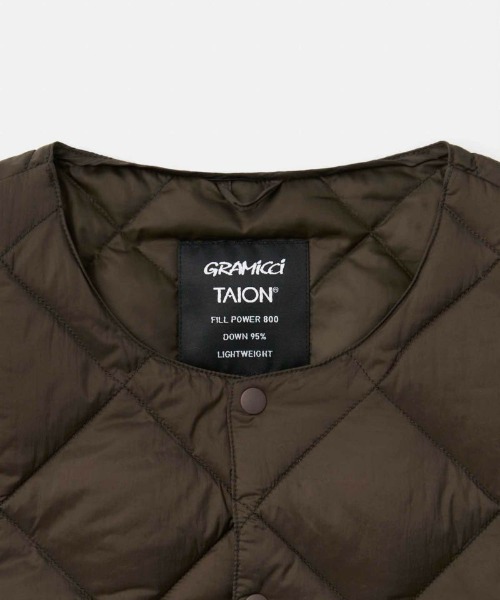 Gramicci（グラミチ）の「【Gramicci×TAION】INNER DOWN JACKET |インナーダウンジャケット [G4FU-J101-TG]（ダウンジャケット/コート・メンズ・グレー系その他/ブラック/ダークブラウン・L/M/S/XL）」の4枚目の写真