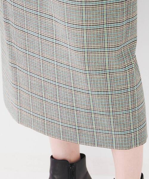 【セール】【後ろウエストゴム/ストレッチ性/日本製】チェックナロースカート（スカート）｜UNTITLED（アンタイトル）