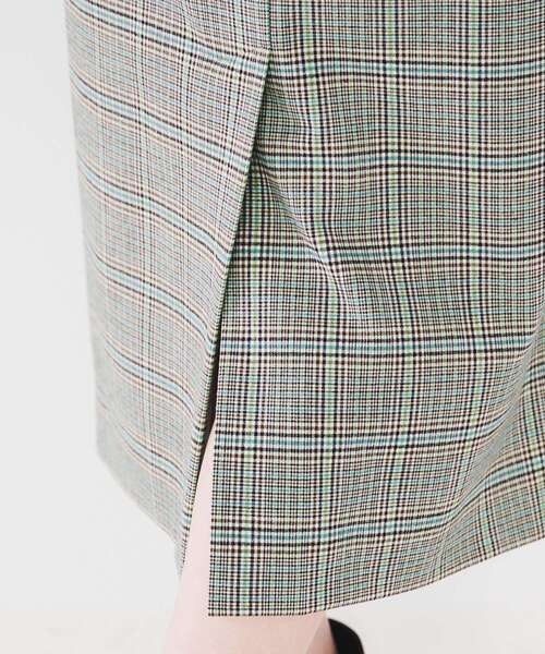 【セール】【後ろウエストゴム/ストレッチ性/日本製】チェックナロースカート（スカート）｜UNTITLED（アンタイトル）