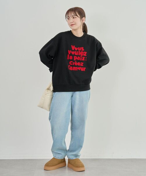 Green　Parks（グリーンパークス）の「ハイウエストストレートデニムパンツ（デニムパンツ・レディース・インディゴブルー/ライトインディゴブルー・FREE）」の18枚目の写真