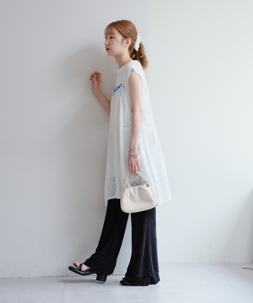 Kastane(カスタネ)の「【お気に入り登録2万人】パッチワークコットンキャミワンピース(ワンピース・レディース・オフホワイト/アイボリー/ブラック・FREE)」の9枚目の写真