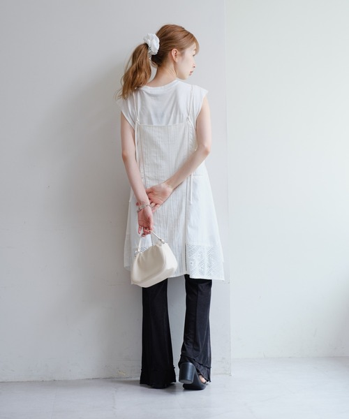 Kastane 【垢抜けレイヤードアイテム】パッチワークコットンキャミワンピース Kastane ワンピース 「お気に入り登録2万人」パッチワーク