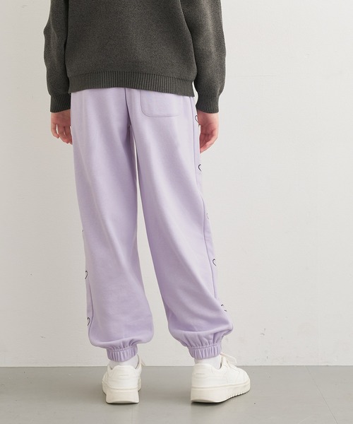 coca（coca）（コカ）の「キッズ　サイドハート刺繍 スウェットジョガーパンツ（スウェットパンツ・キッズ・ピンク/ブラック/ラベンダー・120/150/130/140）」の15枚目の写真