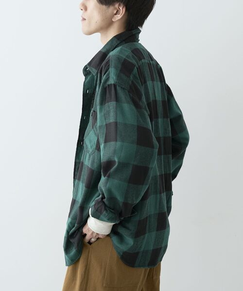 CRAFT STANDARD BOUTIQUE（クラフトスタンダードブティック）の「ブロックチェックワークシャツ（シャツ/ブラウス・メンズ・グリーン/ブルー/レッド・M/L/XL）」の17枚目の写真