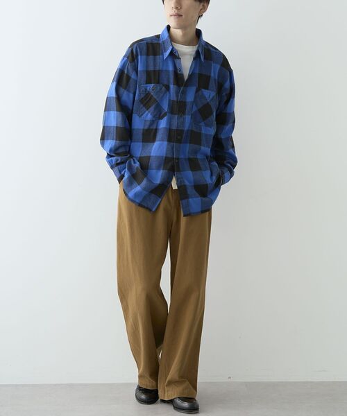 CRAFT STANDARD BOUTIQUE（クラフトスタンダードブティック）の「ブロックチェックワークシャツ（シャツ/ブラウス・メンズ・グリーン/ブルー/レッド・M/L/XL）」の11枚目の写真