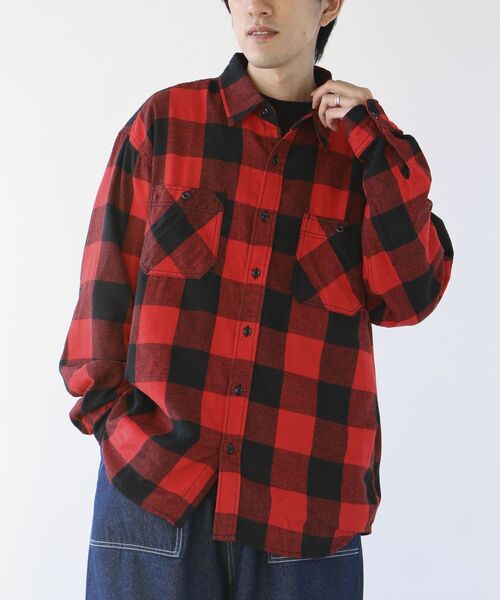 CRAFT STANDARD BOUTIQUE（クラフトスタンダードブティック）の「ブロックチェックワークシャツ（シャツ/ブラウス・メンズ・グリーン/ブルー/レッド・M/L/XL）」の8枚目の写真