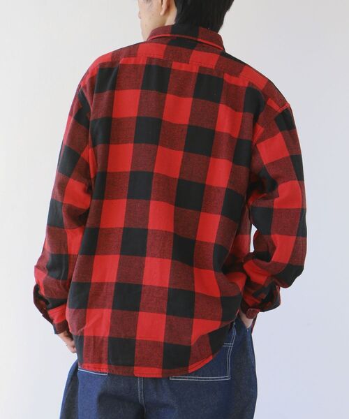 CRAFT STANDARD BOUTIQUE（クラフトスタンダードブティック）の「ブロックチェックワークシャツ（シャツ/ブラウス・メンズ・グリーン/ブルー/レッド・M/L/XL）」の6枚目の写真