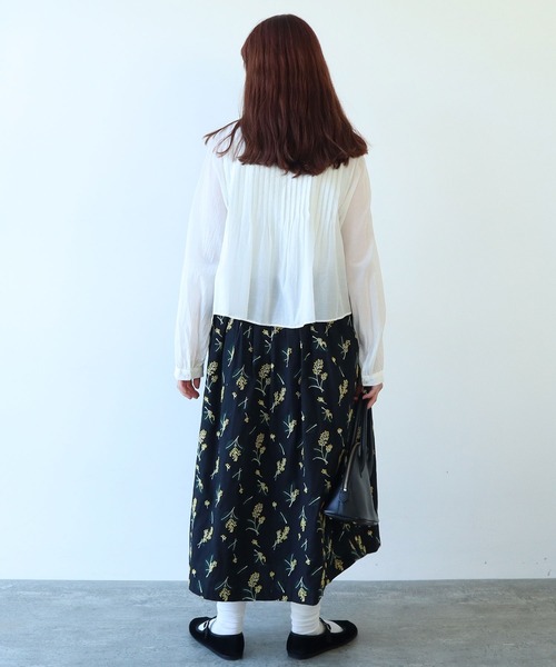 bulle de savon（ビュルデサボン）の「キュプラ/コットンローン ナチュラルトリプルワッシャー pin tuck ブラウス（シャツ/ブラウス・レディース・ホワイト・FREE）」の18枚目の写真