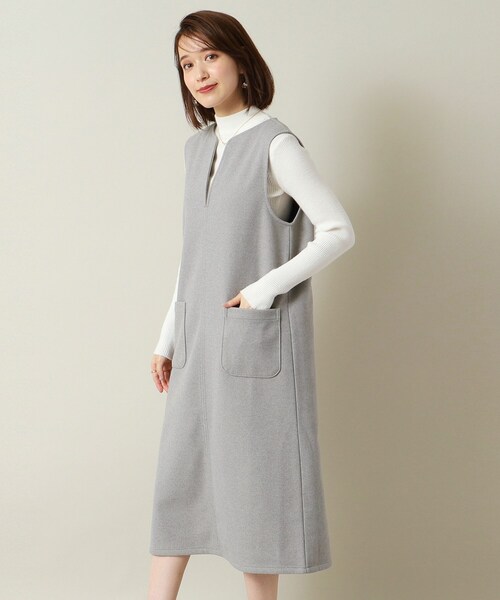 ITS'DEMO（イッツデモ）の「◆【手洗い可】カットメルトンジャンスカ（スカート・レディース・グレー/アイボリー/ブラウン系/ネイビー・00）」の3枚目の写真