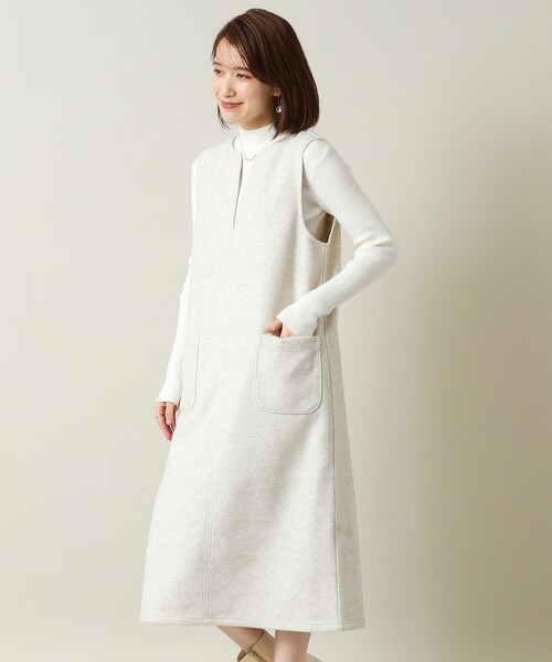 ITS'DEMO（イッツデモ）の「◆【手洗い可】カットメルトンジャンスカ（スカート・レディース・グレー/アイボリー/ブラウン系/ネイビー・00）」の6枚目の写真