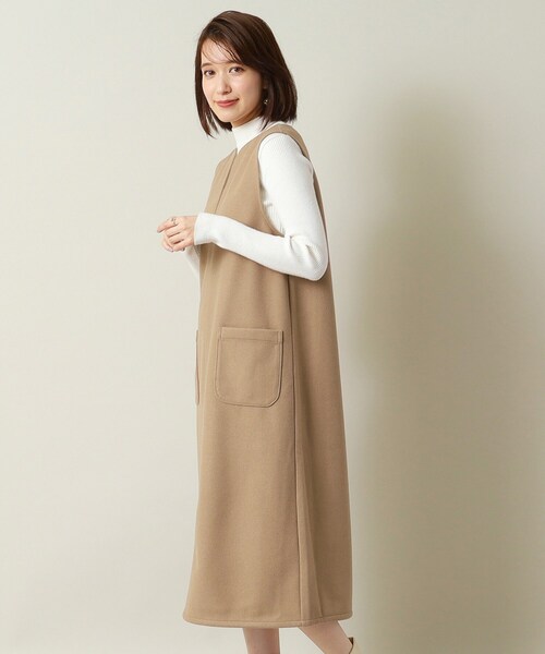 ITS'DEMO（イッツデモ）の「◆【手洗い可】カットメルトンジャンスカ（スカート・レディース・グレー/アイボリー/ブラウン系/ネイビー・00）」の15枚目の写真