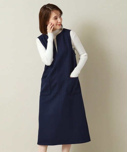 ITS'DEMO（イッツデモ）の「◆【手洗い可】カットメルトンジャンスカ（スカート・レディース・グレー/アイボリー/ブラウン系/ネイビー・00）」の18枚目の写真