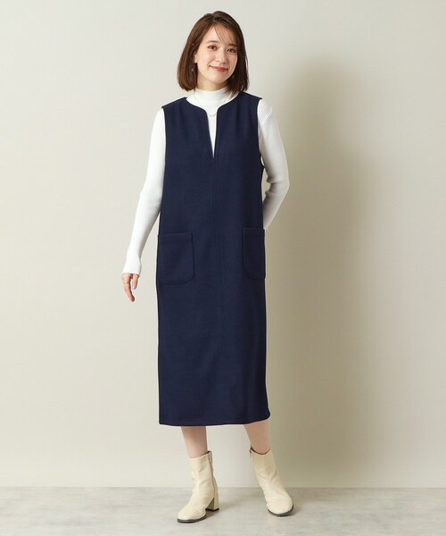 ITS'DEMO（イッツデモ）の「◆【手洗い可】カットメルトンジャンスカ（スカート・レディース・グレー/アイボリー/ブラウン系/ネイビー・00）」の20枚目の写真