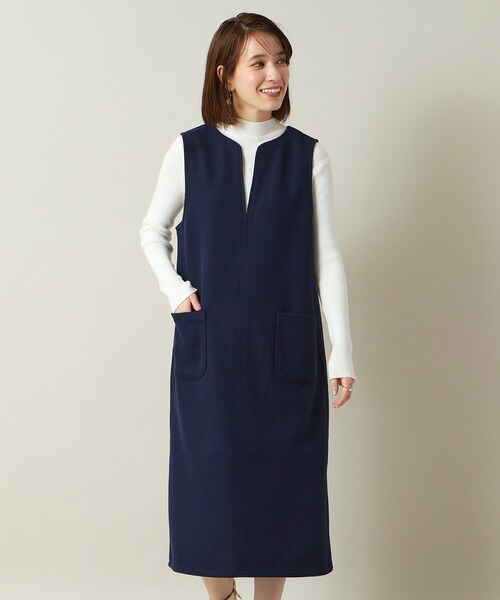 ITS'DEMO（イッツデモ）の「◆【手洗い可】カットメルトンジャンスカ（スカート・レディース・グレー/アイボリー/ブラウン系/ネイビー・00）」の22枚目の写真