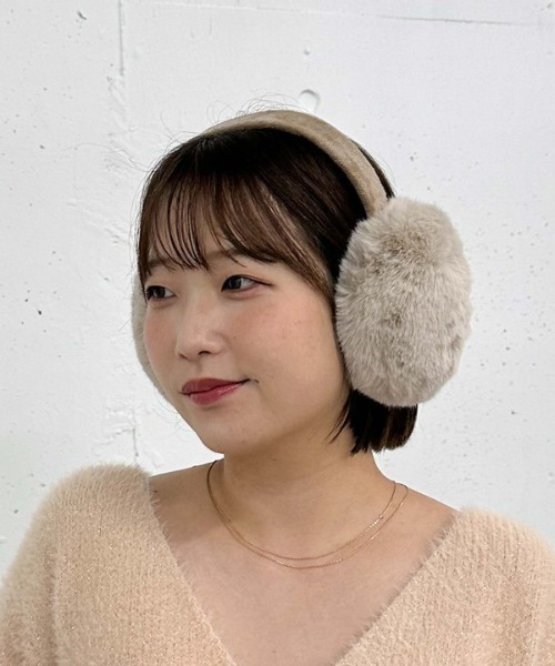 archives(アルシーヴ)の「もふもふコンパクトイヤマフ(イヤーマフ・レディース・ブラウン/ベージュ・FREE)」の10枚目の写真