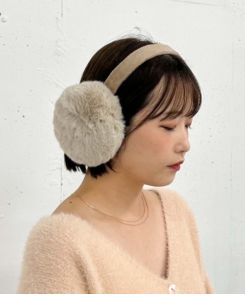 archives(アルシーヴ)の「もふもふコンパクトイヤマフ(イヤーマフ・レディース・ブラウン/ベージュ・FREE)」の11枚目の写真