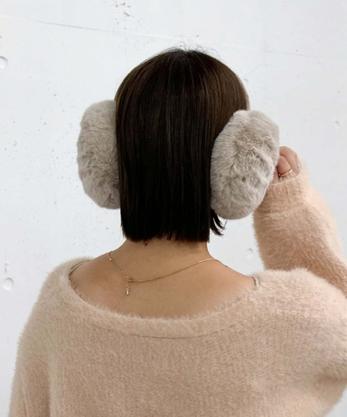 archives(アルシーヴ)の「もふもふコンパクトイヤマフ(イヤーマフ・レディース・ブラウン/ベージュ・FREE)」の12枚目の写真