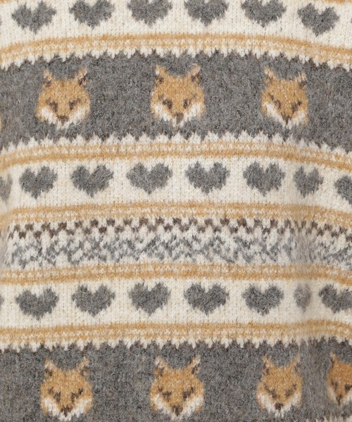 niko and...（ニコアンド）の「アニマルジャガードニットプルオーバー（ニット/セーター・レディース・ブルー/グリーン/アイボリー・MEDIUM/LARGE）」の15枚目の写真