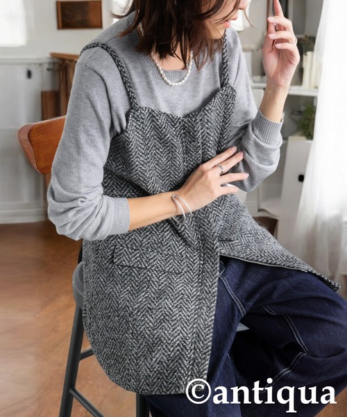 antiqua(アンティカ)の「ツイードビスチェ(その他トップス・レディース・ブラックミックス・ONESIZE)」の7枚目の写真