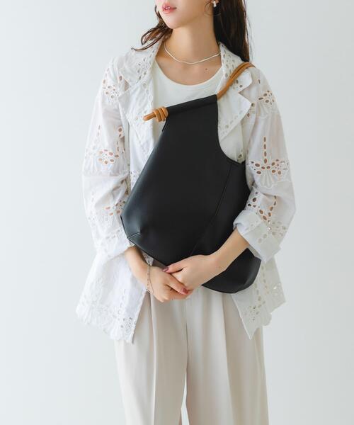 RODE SKO（ロデスコ）の「ラウンドデザインむすびトートバッグ（トートバッグ・レディース・ブラック/オフホワイト/イエロー系その他・ONE）」の2枚目の写真