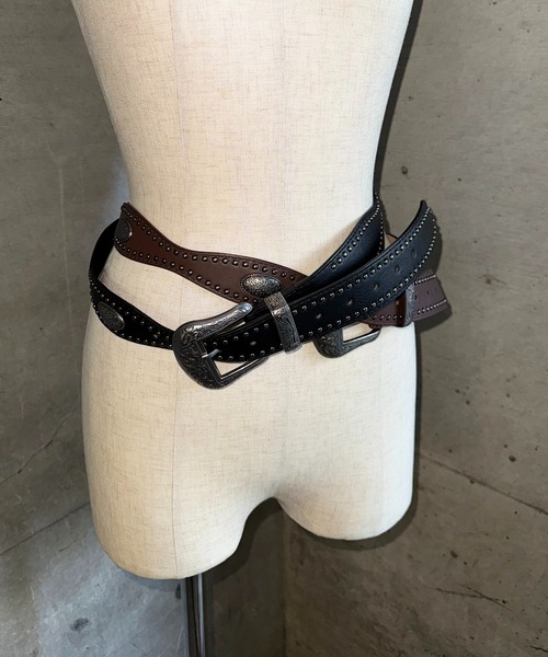SPIRALGIRL（スパイラルガール）の「ヴィンテージ風ベルト（ベルト・レディース・ブラウン/ブラック・FREE）」の13枚目の写真