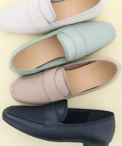 ENあしながおじさん（エンアシナガオジサン）の「防水｜モカシューズ　5360585（ローファー・レディース・オフホワイト/グレイッシュベージュ/ブラック/ミント・23.5cm/23cm/24cm/22.5cm/24.5cm）」の10枚目の写真