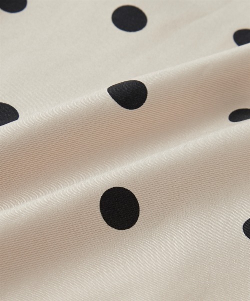 SMILE LAND（スマイルランド）の「＜大きいサイズ＞ ドットプリントテーパードパンツ（ゆったりヒップ）（スラックス・レディース・ベージュ系/ブラック系・LL/3L/5L/L/4L）」の13枚目の写真