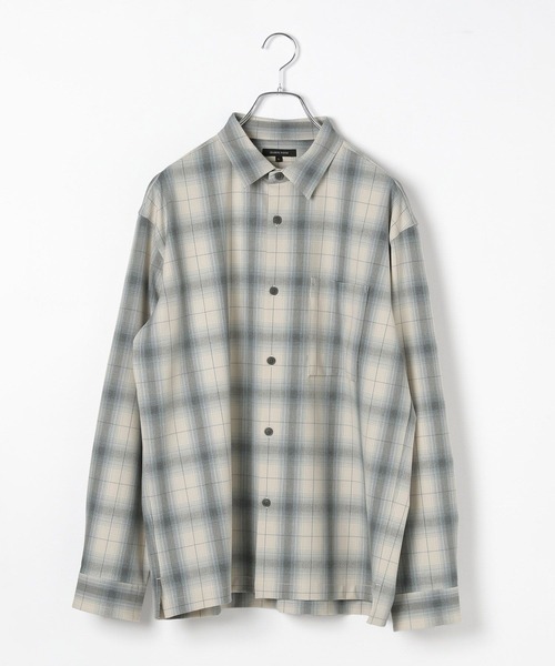 GLOBAL WORK（グローバルワーク）の「アーバンオンブレシャツ/147185（シャツ/ブラウス・メンズ・ホワイト/ブラック/グレー・SMALL/MEDIUM/LARGE/X-LARGE）」の4枚目の写真