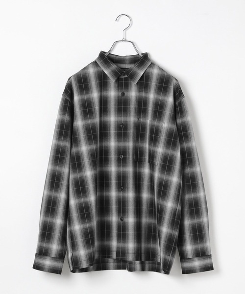 GLOBAL WORK（グローバルワーク）の「アーバンオンブレシャツ/147185（シャツ/ブラウス・メンズ・ホワイト/ブラック/グレー・SMALL/MEDIUM/LARGE/X-LARGE）」の5枚目の写真