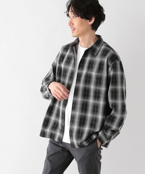 GLOBAL WORK（グローバルワーク）の「アーバンオンブレシャツ/147185（シャツ/ブラウス・メンズ・ホワイト/ブラック/グレー・SMALL/MEDIUM/LARGE/X-LARGE）」の18枚目の写真