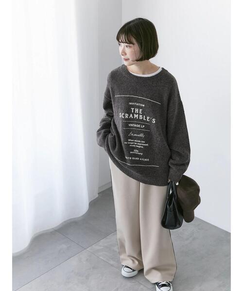 Samansa Mos2 blue（サマンサモスモスブルー）の「◎サイドライントラックパンツ（その他パンツ・レディース・グレー/ブラック/ベージュ・F）」の5枚目の写真