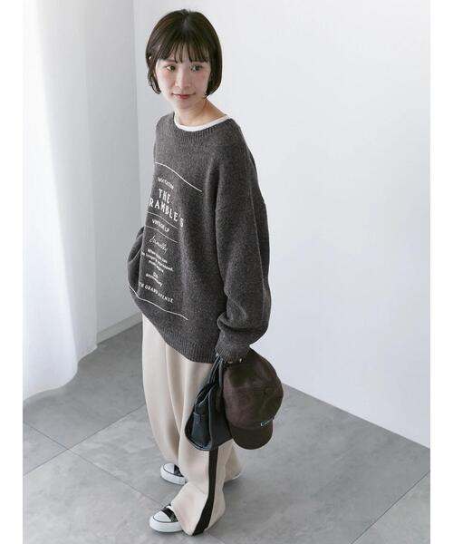 Samansa Mos2 blue（サマンサモスモスブルー）の「◎サイドライントラックパンツ（その他パンツ・レディース・グレー/ブラック/ベージュ・F）」の6枚目の写真