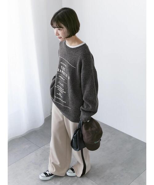 Samansa Mos2 blue（サマンサモスモスブルー）の「◎サイドライントラックパンツ（その他パンツ・レディース・グレー/ブラック/ベージュ・F）」の7枚目の写真