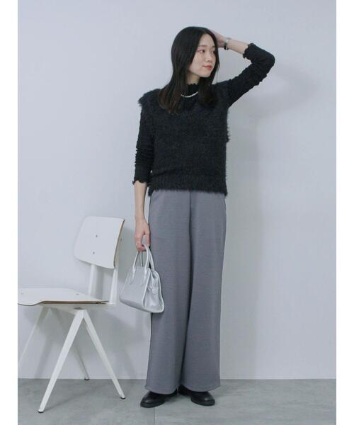 Samansa Mos2 blue（サマンサモスモスブルー）の「◎サイドライントラックパンツ（その他パンツ・レディース・グレー/ブラック/ベージュ・F）」の10枚目の写真