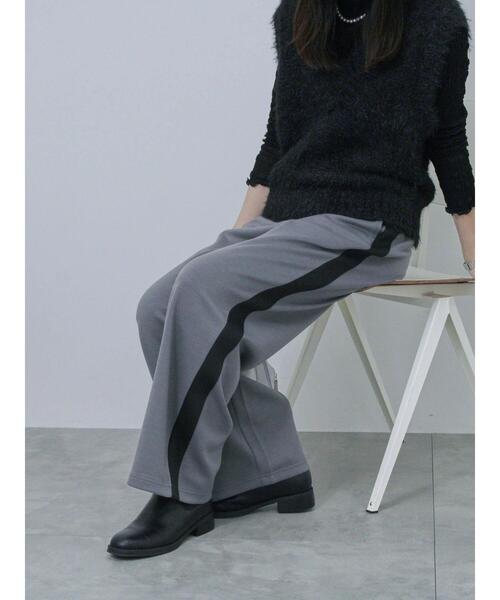 Samansa Mos2 blue（サマンサモスモスブルー）の「◎サイドライントラックパンツ（その他パンツ・レディース・グレー/ブラック/ベージュ・F）」の12枚目の写真