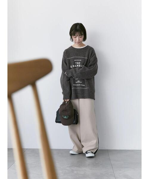 Samansa Mos2 blue（サマンサモスモスブルー）の「◎サイドライントラックパンツ（その他パンツ・レディース・グレー/ブラック/ベージュ・F）」の13枚目の写真