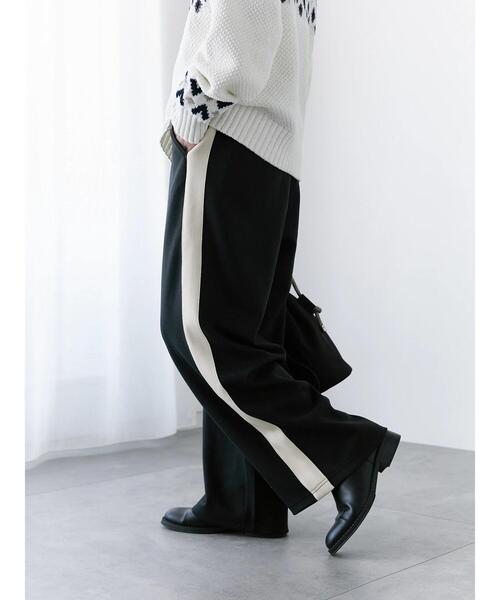 Samansa Mos2 blue（サマンサモスモスブルー）の「◎サイドライントラックパンツ（その他パンツ・レディース・グレー/ブラック/ベージュ・F）」の21枚目の写真