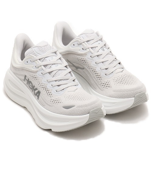 HOKA(ホカ)の「HOKA BONDI 9 / ホカ ボンダイ 9(スニーカー・レディース・シルバー・23.0cm/23.5cm/24.0cm/24.5cm/25.0cm)」の1枚目の写真