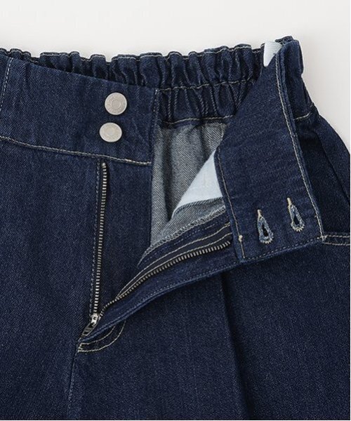 LOVETOXIC（ラブトキシック）の「美脚見えタックフレアデニムキュロット（デニムパンツ・キッズ・ブルー/ライトブルー/グレー/ブラック・L:160cm/M:150cm/S:140cm）」の8枚目の写真