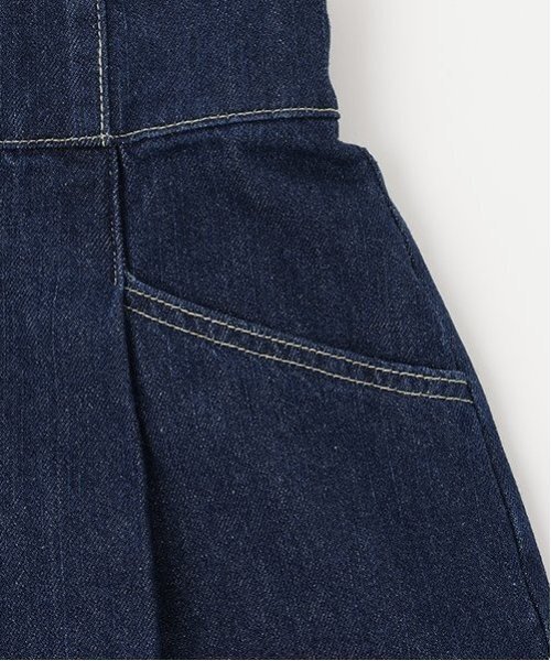 LOVETOXIC（ラブトキシック）の「美脚見えタックフレアデニムキュロット（デニムパンツ・キッズ・ブルー/ライトブルー/グレー/ブラック・L:160cm/M:150cm/S:140cm）」の10枚目の写真