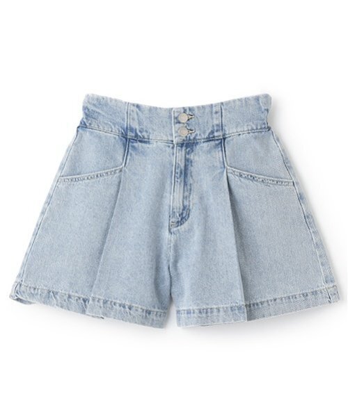 LOVETOXIC（ラブトキシック）の「美脚見えタックフレアデニムキュロット（デニムパンツ・キッズ・ブルー/ライトブルー/グレー/ブラック・L:160cm/M:150cm/S:140cm）」の14枚目の写真